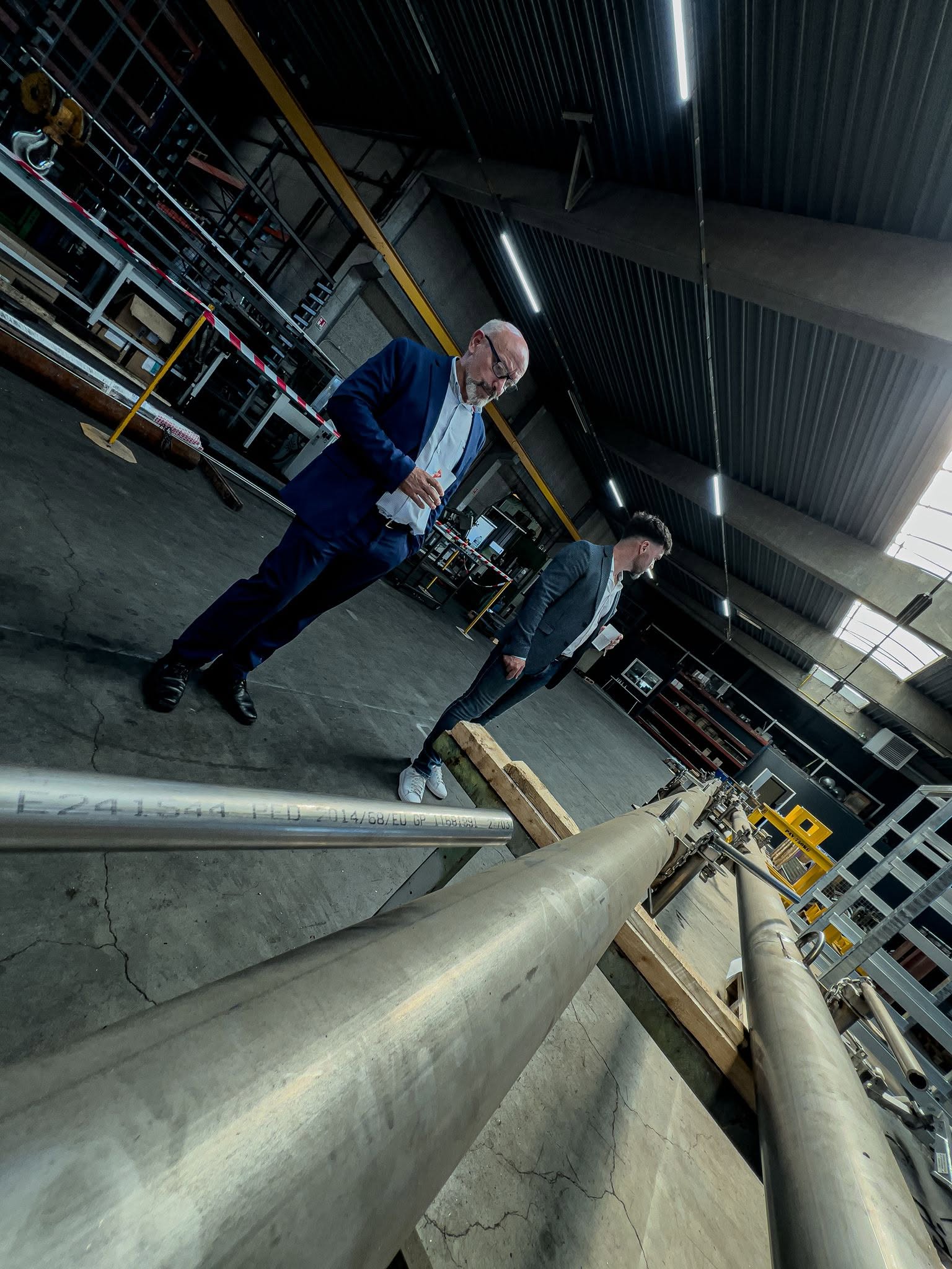 Frédéric Versmée et Mickael Richez en visite sur un chantier BTP